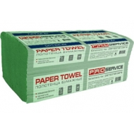 Рушники паперові листові ПРО Сервис зелені (в уп. 160 шт )